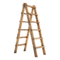 Wooden ladder isolated on transparent background png