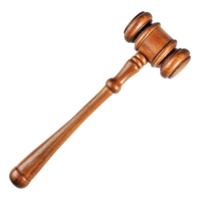 Judge hammer isolated on transparent background png