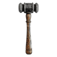 Judge hammer isolated on transparent background png