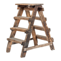 Wooden ladder isolated on transparent background png