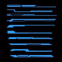 illustration graphic of set of design elements for a futuristic technology theme vector
