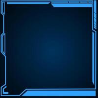 illustration graphict of The blue background frame has a futuristic technology theme vector