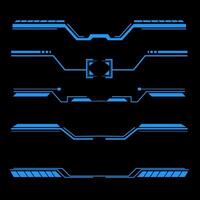 illustration graphic of set of design elements for a futuristic technology theme vector