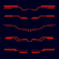 illustration graphic of set of design elements for a futuristic technology theme vector
