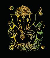 hindú señor shree ganesh imagen vector