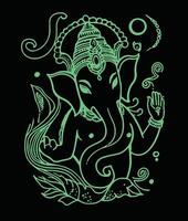 hindú señor shree ganesh imagen vector