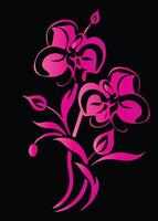 Gradient Color Flower Image vector