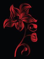 Gradient Color Flower Image vector