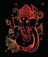 hindú señor shree ganesh imagen vector