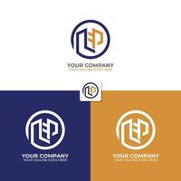 Building Logo Template Design, housing logo, architect logo. Minimalist logo with the shape of a building in a circle vector