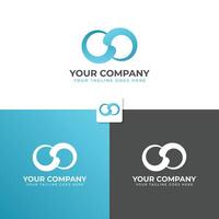 Abstract logo design in infinity shape vector