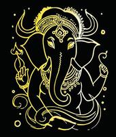 hindú señor shree ganesh imagen vector