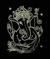 hindú señor shree ganesh imagen vector