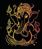 hindú señor shree ganesh imagen vector