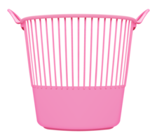 Pink clothing basket png