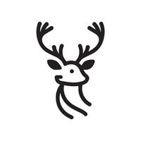 minimalist deer logo on a white background vector