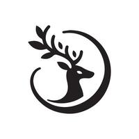 minimalista ciervo logo en un blanco antecedentes vector