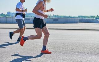 Running old man. photo