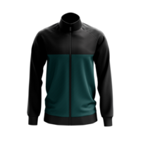 ein schwarz und Grün Trainingsanzug Jacke auf ein transparent Hintergrund png