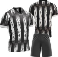 a soccer uniform with stripes on it png