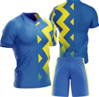 blue and yellow soccer uniform png