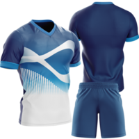 ein Blau und Weiß Fußball Uniform mit kurze Hose und Socken png