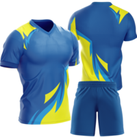 blauw en geel voetbal uniform png