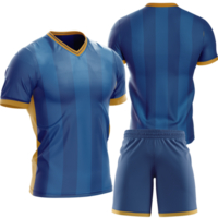 blue soccer uniform with shorts and socks png