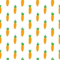 Seamless pattern with doodle baby carrots. vector