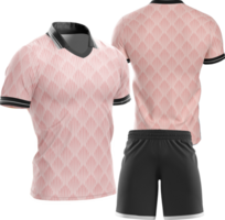 pink soccer jersey and shorts on transparent background png