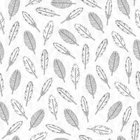 Seamless pattern with boho feathers. vector