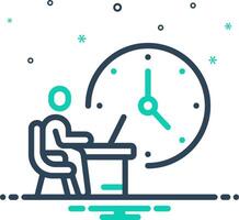 Mix icon for working hours vector