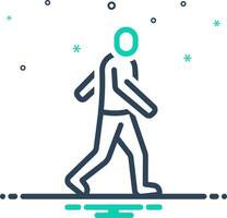 icono de mezcla para caminar vector