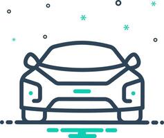 icono de mezcla para coche vector