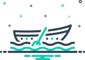 Mix icon for rowing boat vector