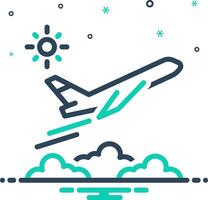 Mix icon for flight vector