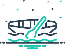 Mix icon for rowing boat vector