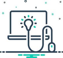 Mix icon for new idea vector