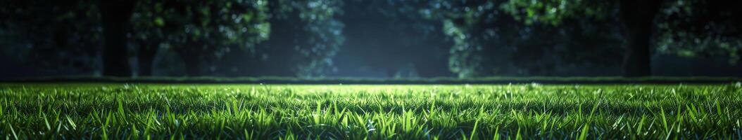 Grassy Field With Trees photo