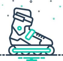 Mix icon for rollerblading vector