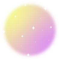 Blurred gradient circle with Sparkling star. png