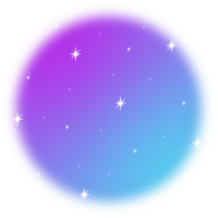 Blurred gradient circle with Sparkling star. png