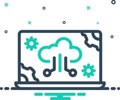 Mix icon for cloud computing vector