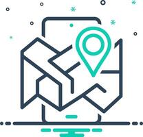 Mix icon for geolocation vector