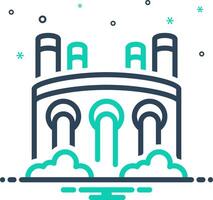 Mix icon for hydro power vector