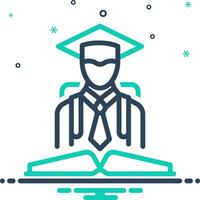 Mix icon for student vector