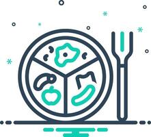 Mix icon for balanced diet vector