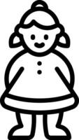Black line icon for children vector