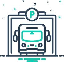 Mix icon for parking vector