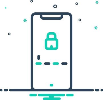 mezcla icono para alfiler código vector